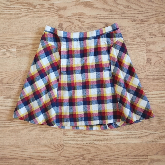 GUC See by Chloe Wool Plaid Mini Skirt, US Size 8 - Picture 1 of 14